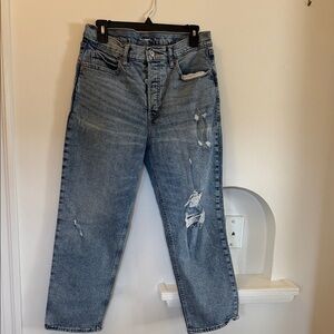 Men's Blue Distressed Jeans